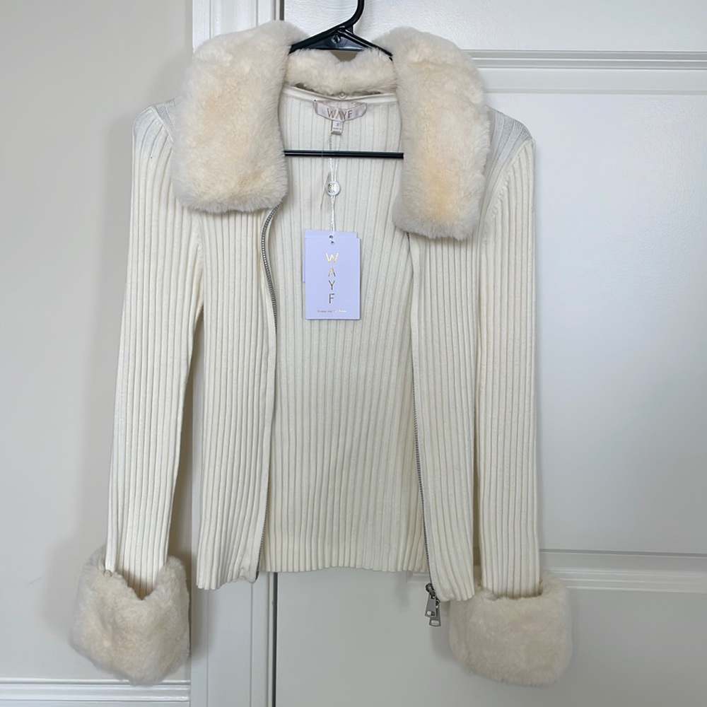 WAYF ZIPPED CARDIGAN